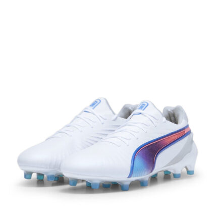 Puma Womens King Firm Ground Football Boots – White/Blue/Grey
