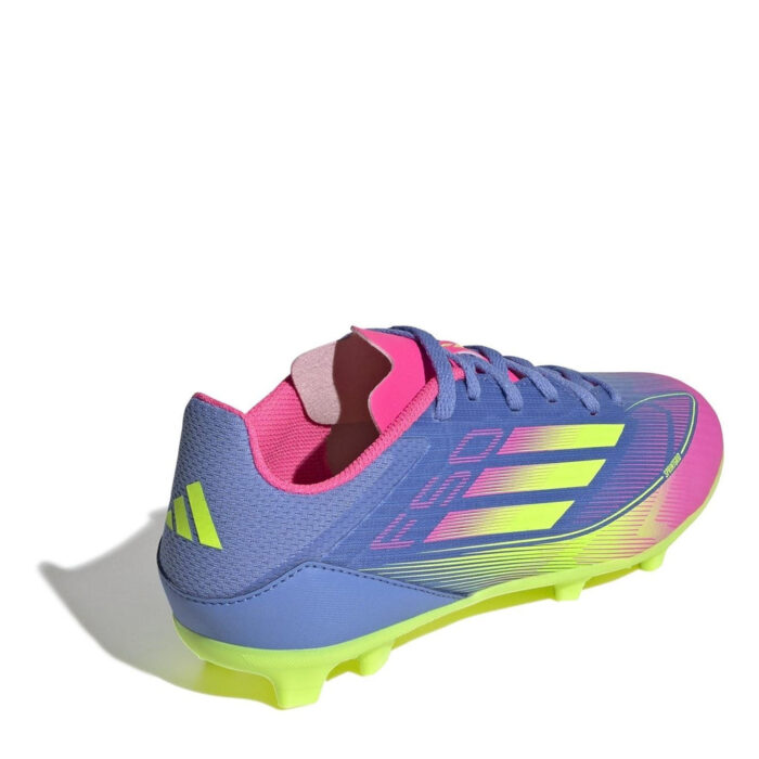 adidas F50 Junior Firm Ground Football Boots – Blue/Lemon - Image 4