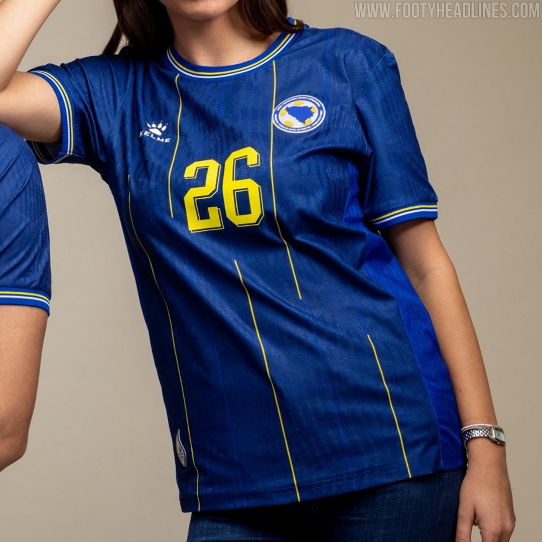 Bosnia and Herzegovina 2026 World Cup home and away kits by Kelme
