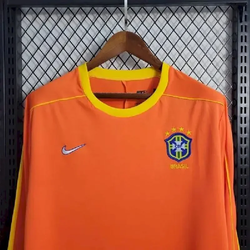 Brazil 1998 Goalkeeper Long Sleeve Retro Jersey