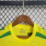Brazil 2002 Home Kids Retro Jersey And Shorts