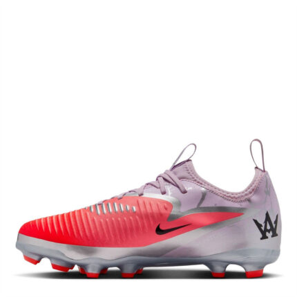 Nike Phantom 6 Junior Firm Ground Football Boots – Crimson/Black – view 2