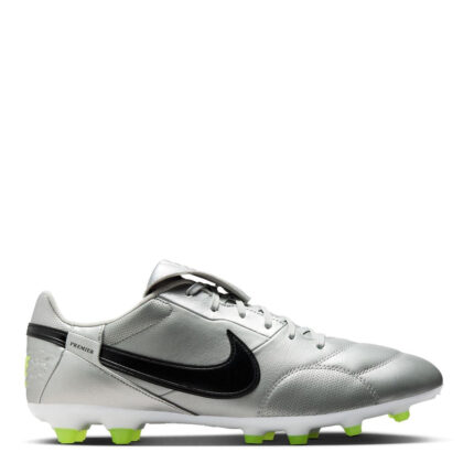 Nike Premier 3 Firm Ground Football Boots – Silver/Black