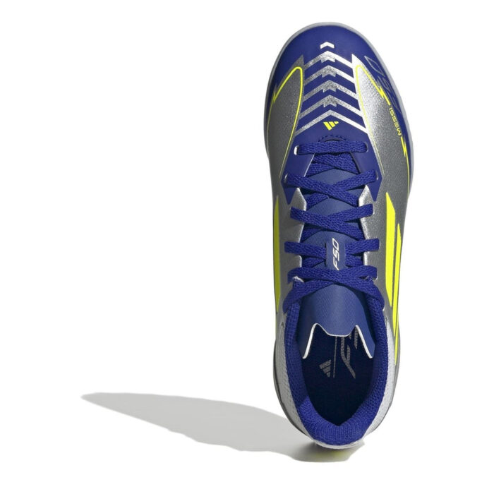adidas F50 Junior Turf Football Boots – Silver/Blue – view 5