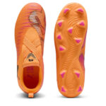 Puma 8 Junior Firm Ground Football Boots – Orange/Black – view 3