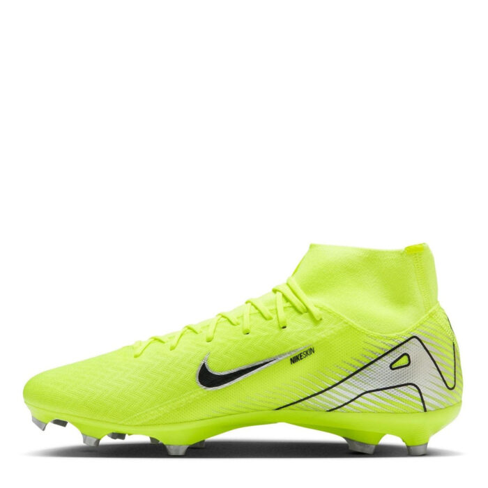 Nike Zoom Mercurial Superfly 10 Firm Ground Football Boots – Volt/Black – view 2