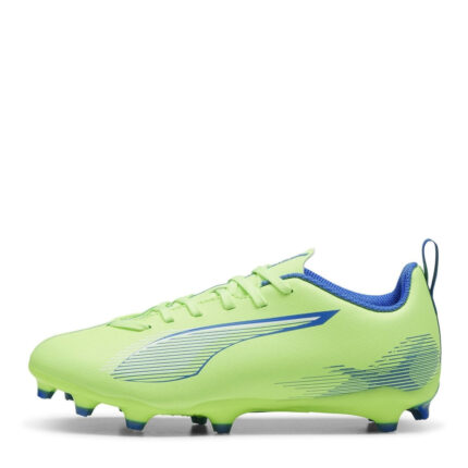 Puma Ultra Junior Firm Ground Football Boots – Green/Wht/Blue – view 2