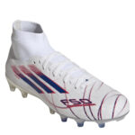 adidas Womens F50 Sparkfusion Firm Ground Football Boots – White/Blue/Red - Image 3