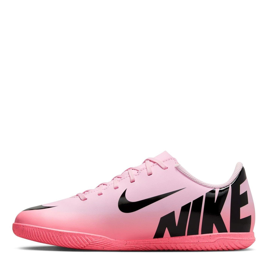 Nike Mercurial Vapor Junior Indoor Football Boots – Black/Chrome – view 2