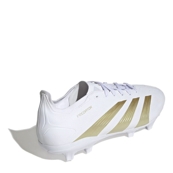 adidas Predator 24 Firm Ground Football Boots – White/Gold/Bge – view 4