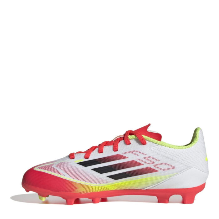 adidas F50 Junior Firm Ground Football Boots – White/Red – view 2