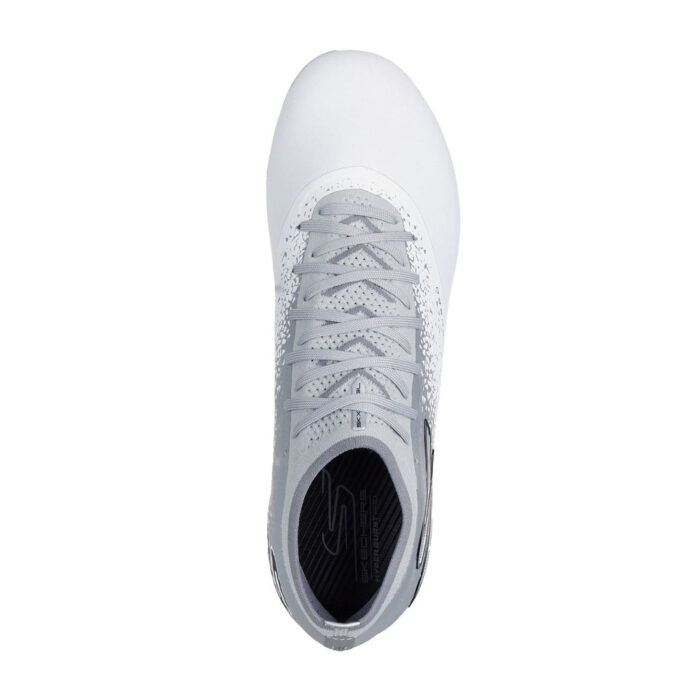 Skechers Razor Soft Ground Football Boots – White/Silver - Image 5