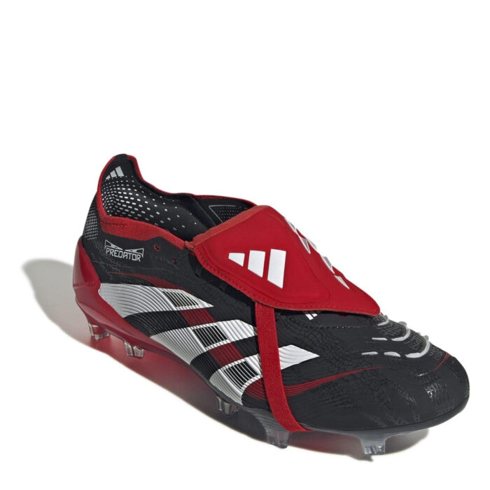 adidas Predator Firm Ground Football Boots – Red/Black – view 3