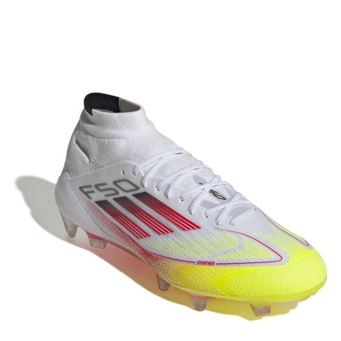 adidas Womens F50 Firm Ground Football Boots – White/Red – view 3