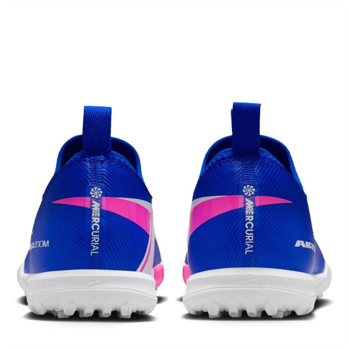 Nike Zoom Mercurial Vapor 16 Junior Turf Football Boots – Blue/Wht/Pink - Image 5