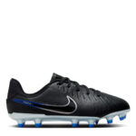 Nike Tiempo Legend 10 Junior Firm Ground Football Boots – Black/Chrome
