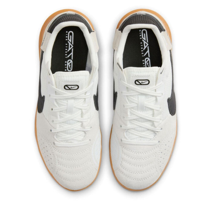 Nike Streetgato Low Top Junior Indoor Football Boots – White/Green - Image 6