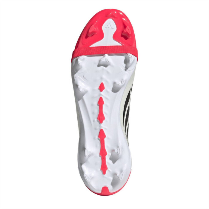 adidas Predator Fold Over Tongue Junior Firm Ground Football Boots – Red/Blk/White – view 6