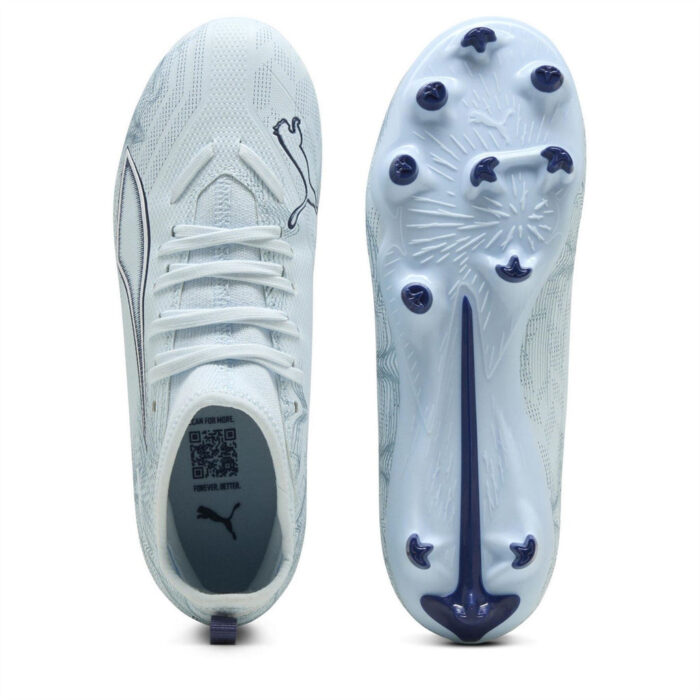 Puma Ultra 5 Junior Firm Ground Football Boots – Icy Blue – view 3
