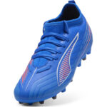 Puma Junior Multi-Ground Football Boots – ltrBl-Wht-GlwRd – view 6
