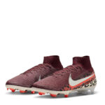 Nike Phantom High 6 Firm Ground Football Boots – Burgundy/Print – view 4