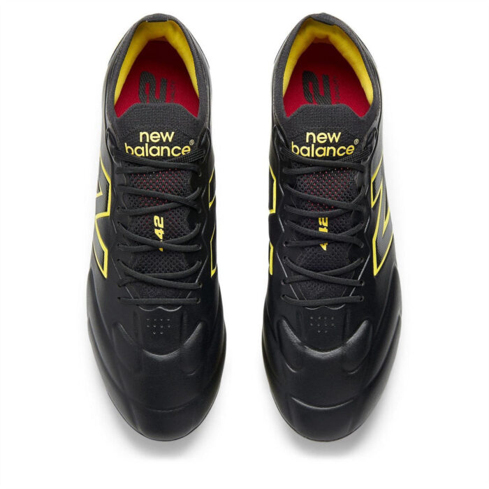 New Balance Firm Ground Football Boots – Black/Yellow – view 2