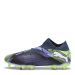 Puma Future 7 Firm Ground Football Boots – Grey/White/Grn – view 2