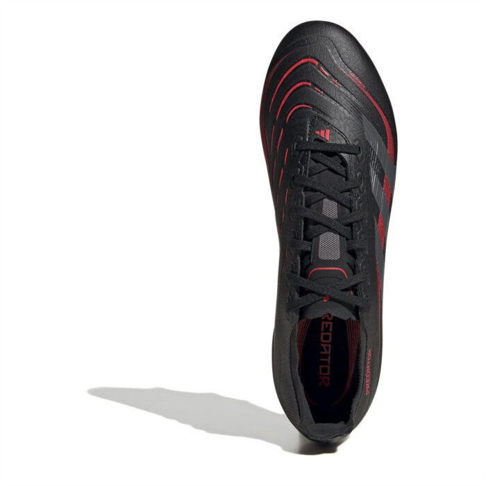 adidas Predator Soft Ground Football Boots – Black/Grey – view 5