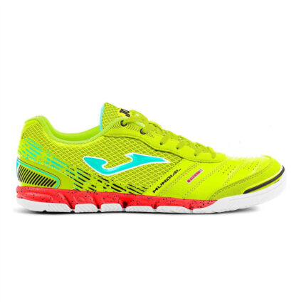Joma Mundial Leather Indoor Football Boots – FluGreen/Orange