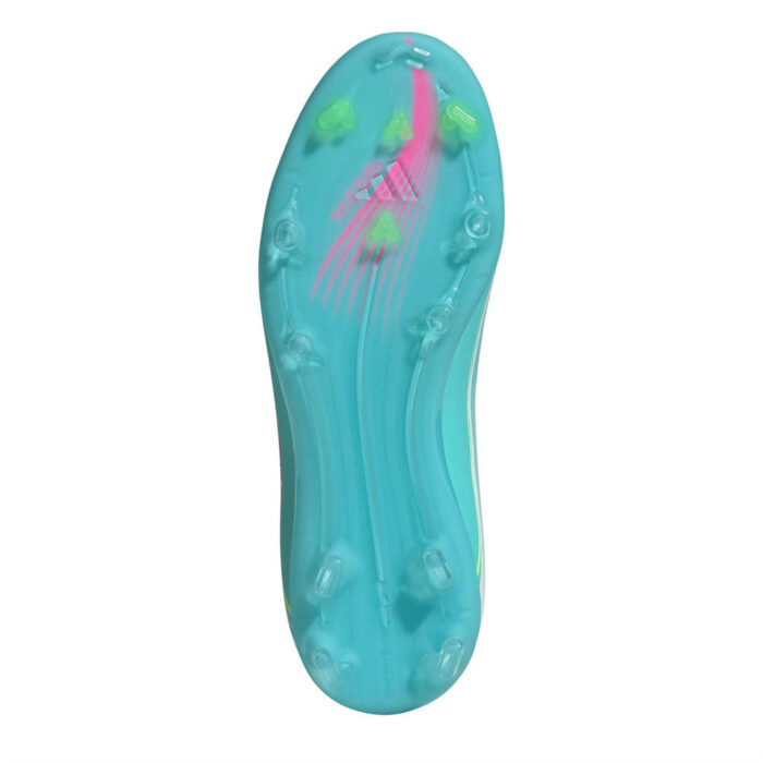 adidas F50 Junior Firm Ground Football Boots – Wht/Pink/Blue – view 6