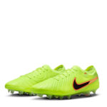 Nike Tiempo Legend 10 Firm Ground Football Boots – Volt/Black – view 4