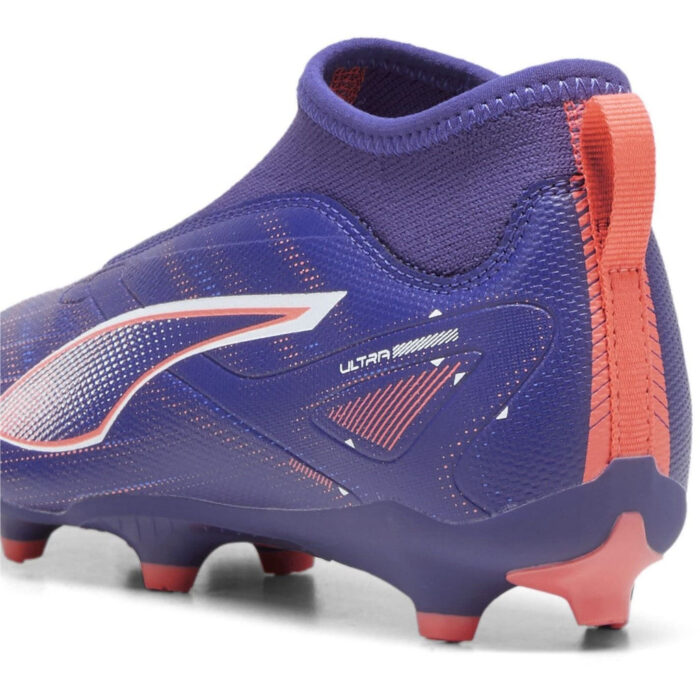 Puma Ultra Junior Firm Ground Football Boots – Purple/Wht/Org - Image 5
