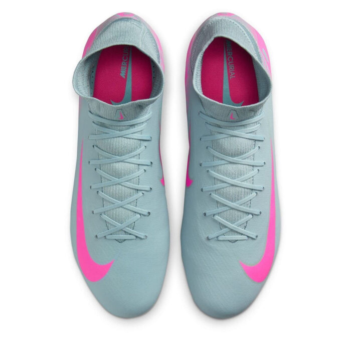 Nike Zoom Mercurial Superfly 10 Firm Ground Football Boots – Grey/Pink – view 6