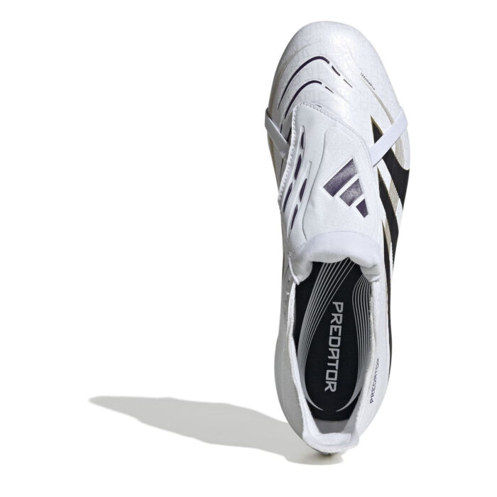 adidas Predator Firm Ground Football Boots – White/Blk/Gold – view 5