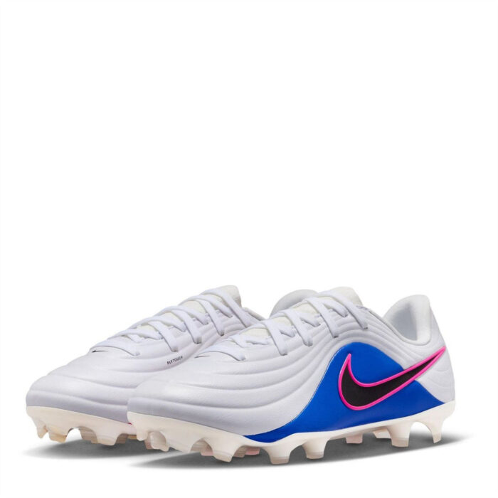 Nike Tiempo Junior Firm Ground Football Boots – Blue/Wht/Pink – view 4