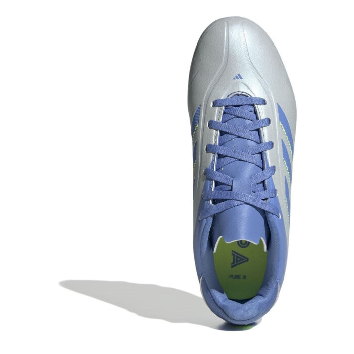 adidas Copa Pure 3 Junior Firm Ground Football Boots – Blue/Lemon – view 5