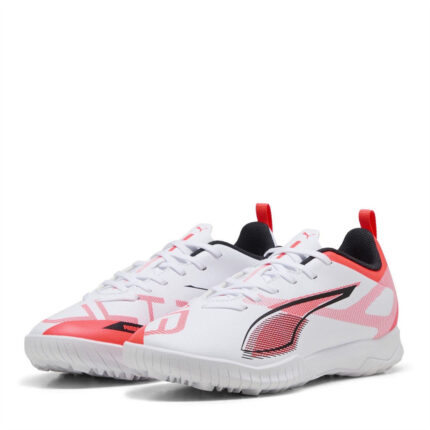Puma Ultra Junior Turf Football Boots – White/Red