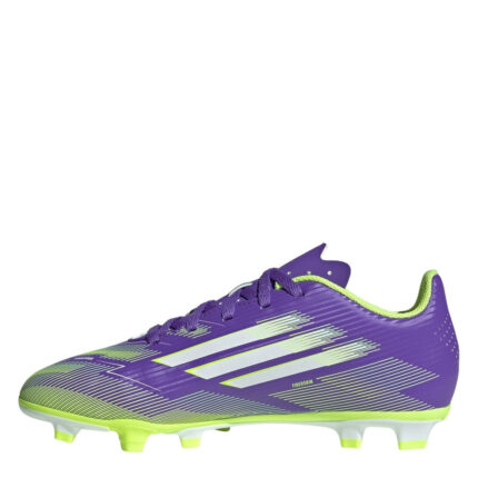 adidas F50 Messi Junior Firm Ground Football Boots – Purple/White – view 2