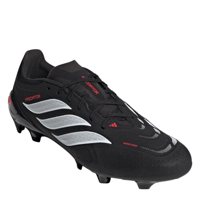 adidas Predator Firm Ground Football Boots – Black/Red – view 3