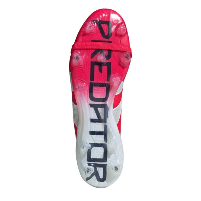 adidas Predator Firm Ground Football Boots – Red/White – view 6