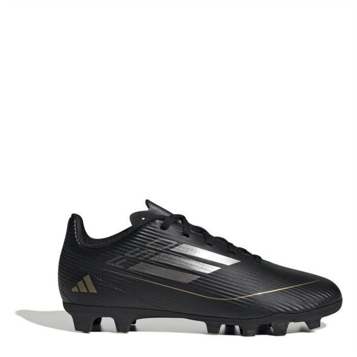 adidas F50 Junior Firm Ground Football Boots – Black/Silver - Image 7