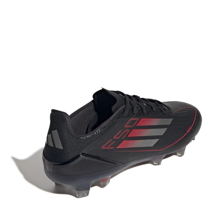 adidas F50 Firm Ground Football Boots – Black/Iron/Red – view 4