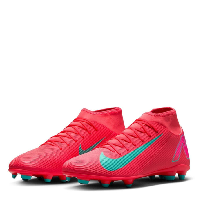 Nike Mercurial Superfly 10 Firm Ground Football Boots – Red/Green – view 4