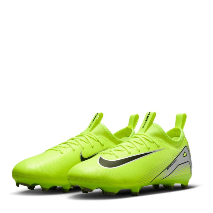 Nike Zoom Mercurial Vapor 16 Junior Firm Ground Football Boots – Volt/Black - Image 4
