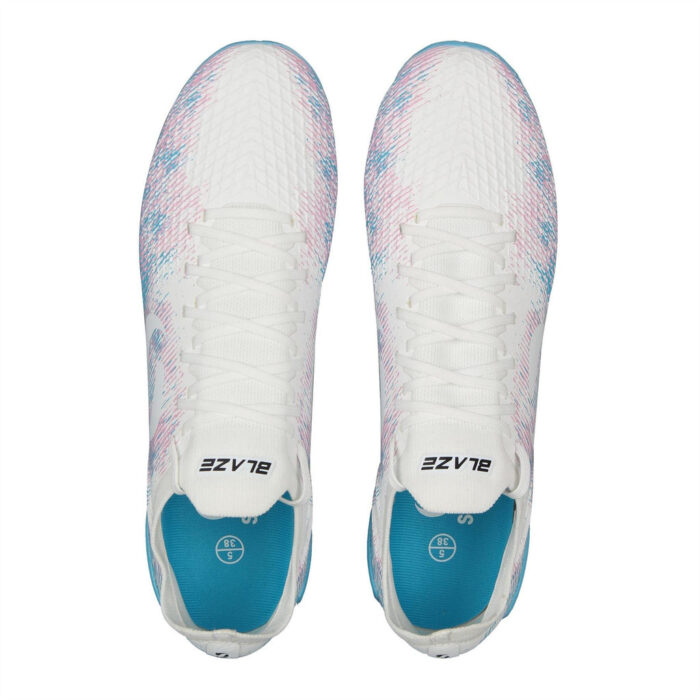 Sondico Blaze Junior Firm Ground Football Boots – White/Pink/Blue – view 6