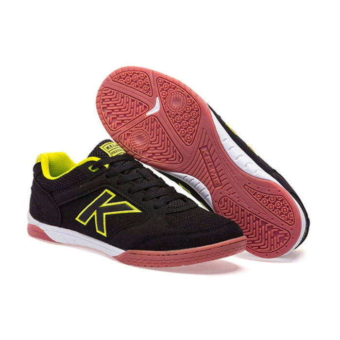 Kelme Precision Low Top Indoor Football Boots – Black/Lime – view 4