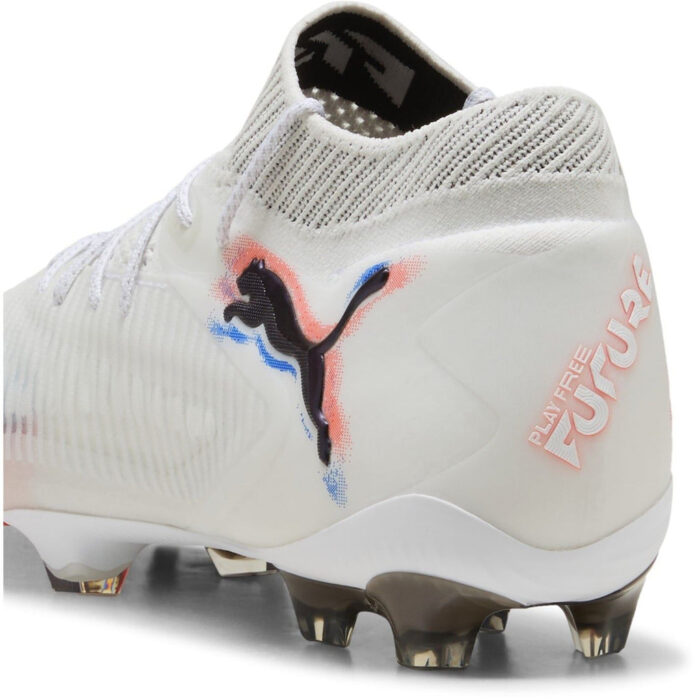 Puma Future 8 Firm Ground Football Boots – White/Black/Red – view 5