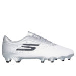 Skechers Razor Firm Ground Football Boots – White/Silver