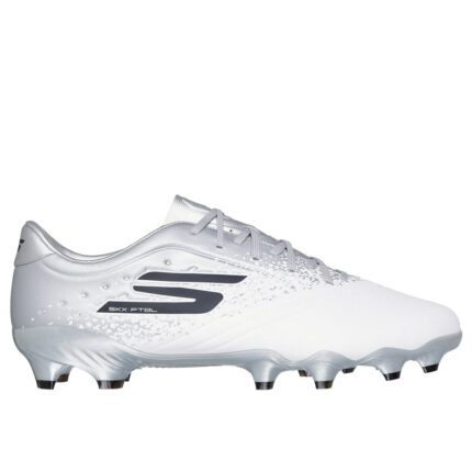 Skechers Razor Firm Ground Football Boots – White/Silver
