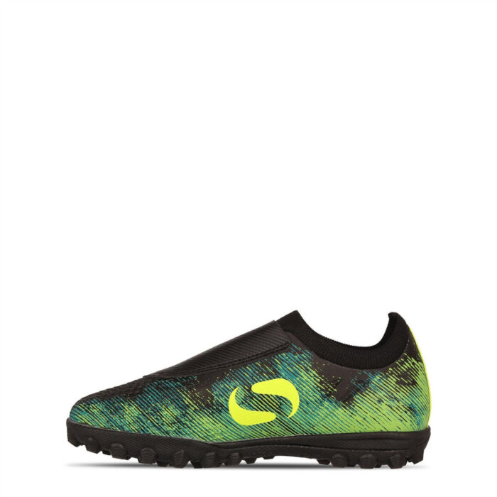 Sondico Blaze Junior Turf Football Boots – Black/Green – view 3